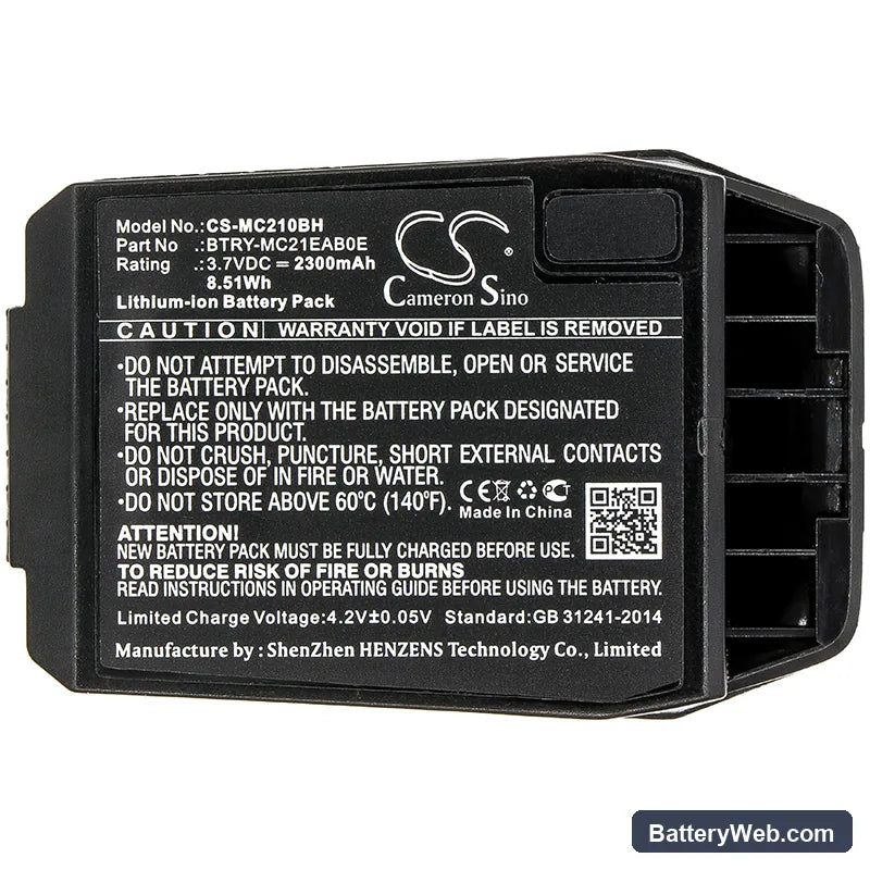 Motorola MC21 Replacement Battery, 3.7V, 2300mAh, Li-ion 3