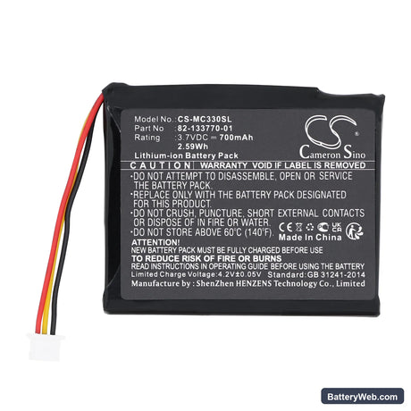Zebra CS3300 Replacement Battery, 3.7V, 700mAh, Li-ion 3