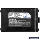 Symbol Replacement Battery, 3.7V, 3800mAh, Li-ion 5