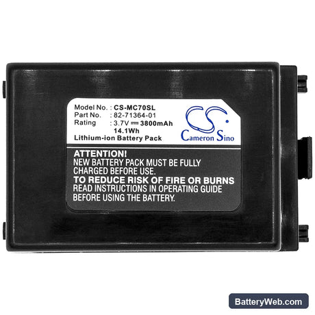 Symbol Replacement Battery, 3.7V, 3800mAh, Li-ion 5