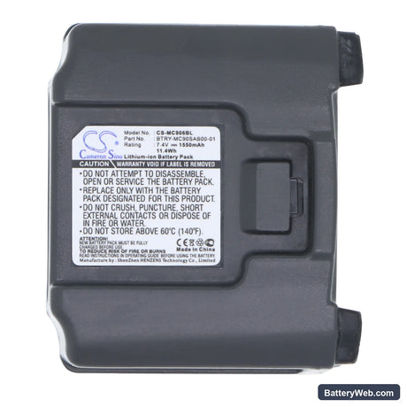 Symbol MC9000 short terminal Replacement Battery, 7.4V, 1550mAh, Li-ion 5
