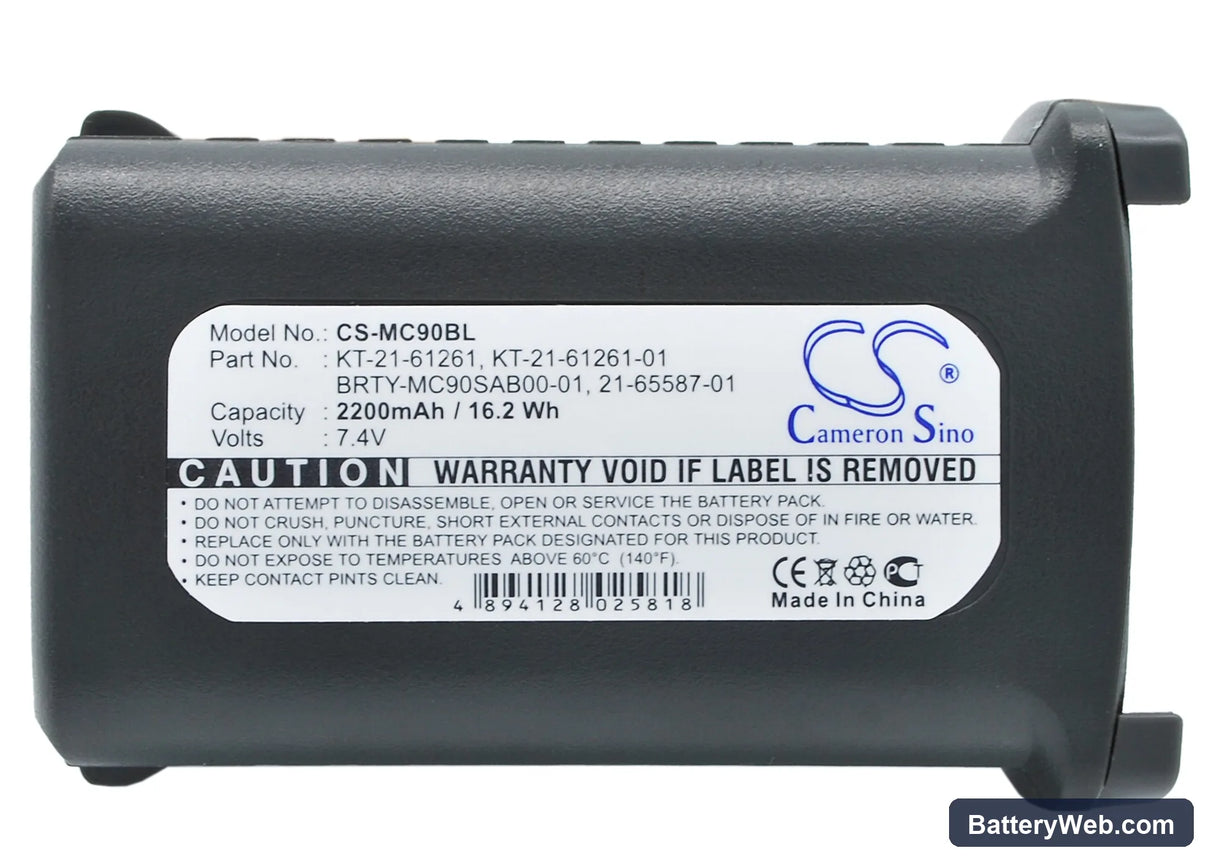 Symbol MC9000 Replacement Battery, 7.4V, 2200mAh, Li-ion 5