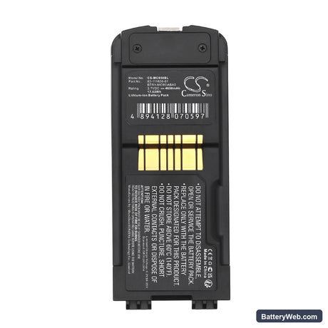 Symbol MC9500 Replacement Battery, 3.7V, 4600mAh, Li-ion 5