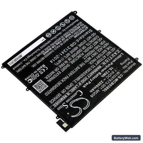 Microsoft Surface Book 1938 Replacement Battery, 7.6V, 2200mAh, Li-Polymer 2