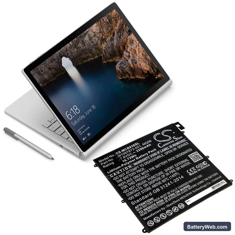 Microsoft Surface Book 1938 Replacement Battery, 7.6V, 2200mAh, Li-Polymer 5