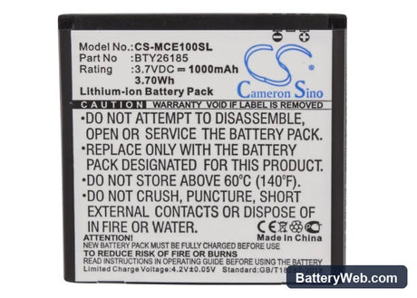 Mobistel Cynus E1 Replacement Battery, 3.7V, 1000mAh, Li-ion 5
