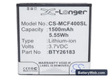 Mobistel Cynus F4 Replacement Battery, 3.7V, 1500mAh, Li-ion 5