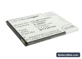Mobistel Cynus F5 Replacement Battery, 3.7V, 1700mAh, Li-ion 1