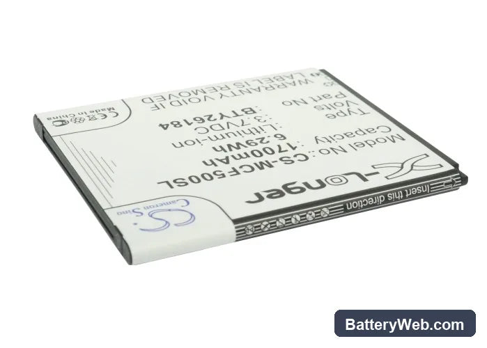 Mobistel Cynus F5 Replacement Battery, 3.7V, 1700mAh, Li-ion 2