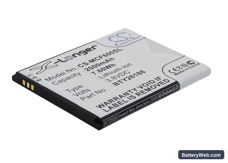 Mobistel Cynus F6 Replacement Battery, 3.8V, 2000mAh, Li-ion 2