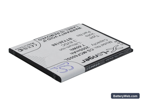 Mobistel Cynus F6 Replacement Battery, 3.8V, 2000mAh, Li-ion 3