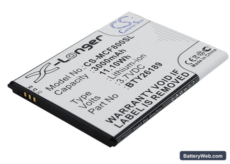 Mobistel Cynus F8 Replacement Battery, 3.7V, 3000mAh, Li-ion 2