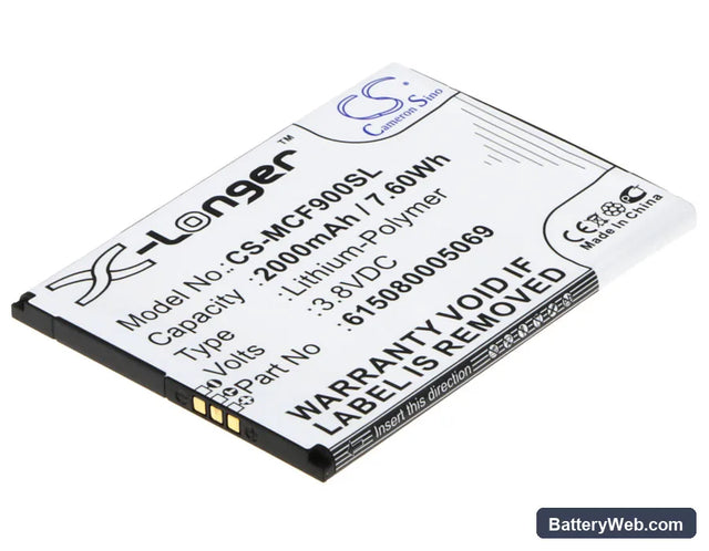 Mobistel Cynus F9 Replacement Battery, 3.8V, 2000mAh, Li-Polymer 1