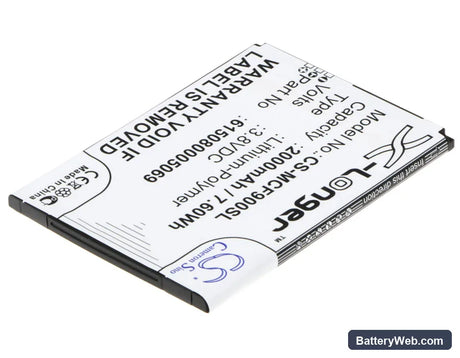 Mobistel Cynus F9 Replacement Battery, 3.8V, 2000mAh, Li-Polymer 2