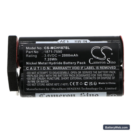 Moser ChromStyle 1871 Replacement Battery, 3.6V, 2000mAh, Ni-MH 5
