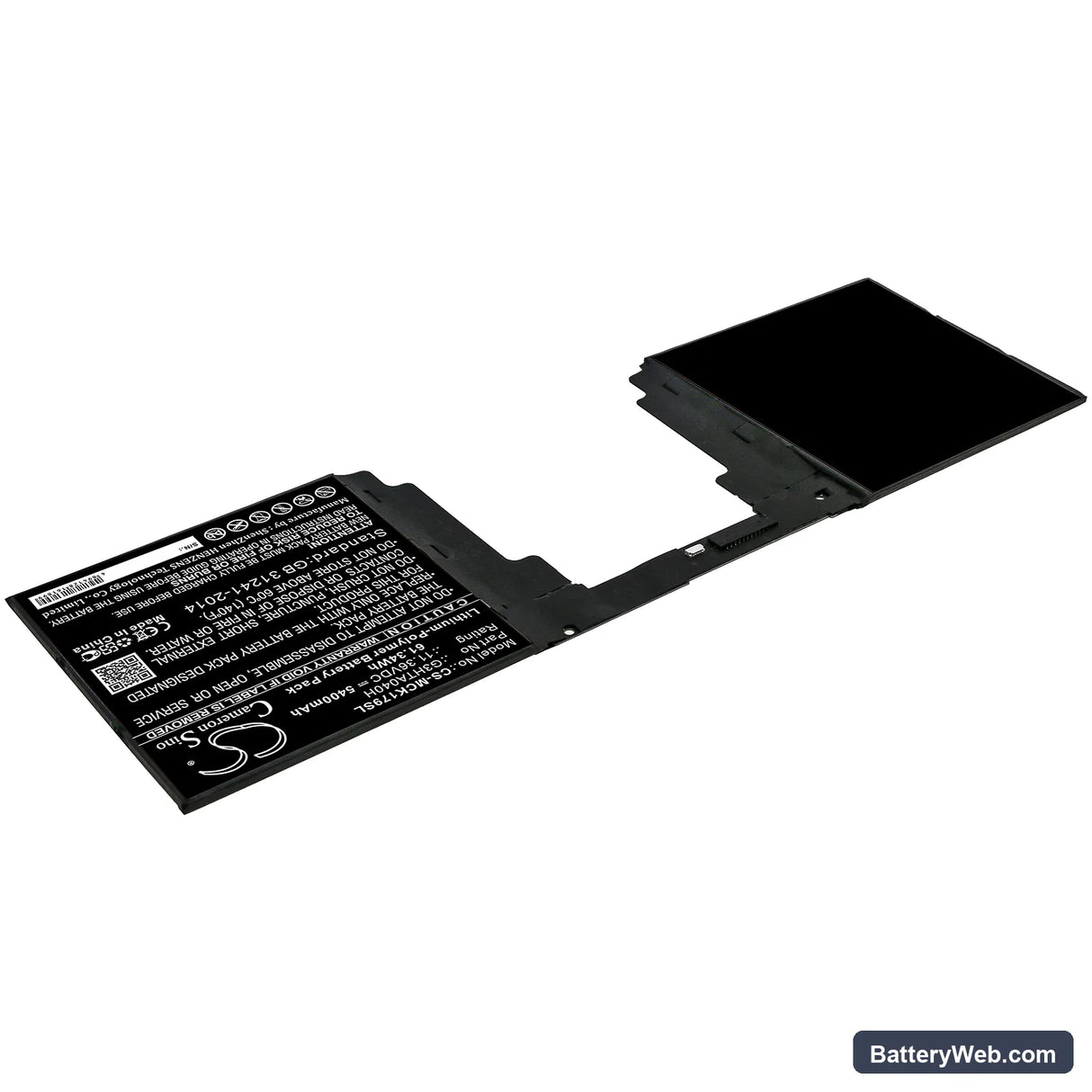 Microsoft Surface Book 2nd 15" 1793 Keyboard Replacement Battery, 11.36V, 5400mAh, Li-Polymer 2