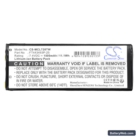 Cobra LI7000 Replacement Battery, 7.4V, 1500mAh, Li-ion 5