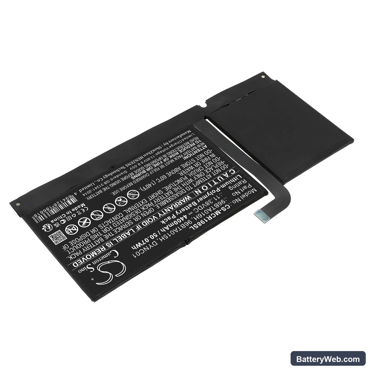 Microsoft Surface Pro 8 Replacement Battery, 11.38V, 4400mAh, Li-Polymer 2