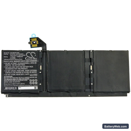 Microsoft Surface Book 3 13 Core i5-1035G7 Replacement Battery, 7.58V, 6000mAh, Li-Polymer 3