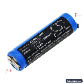 Moser ChromStyle 1584 Replacement Battery, 3.7V, 800mAh, Li-ion 1