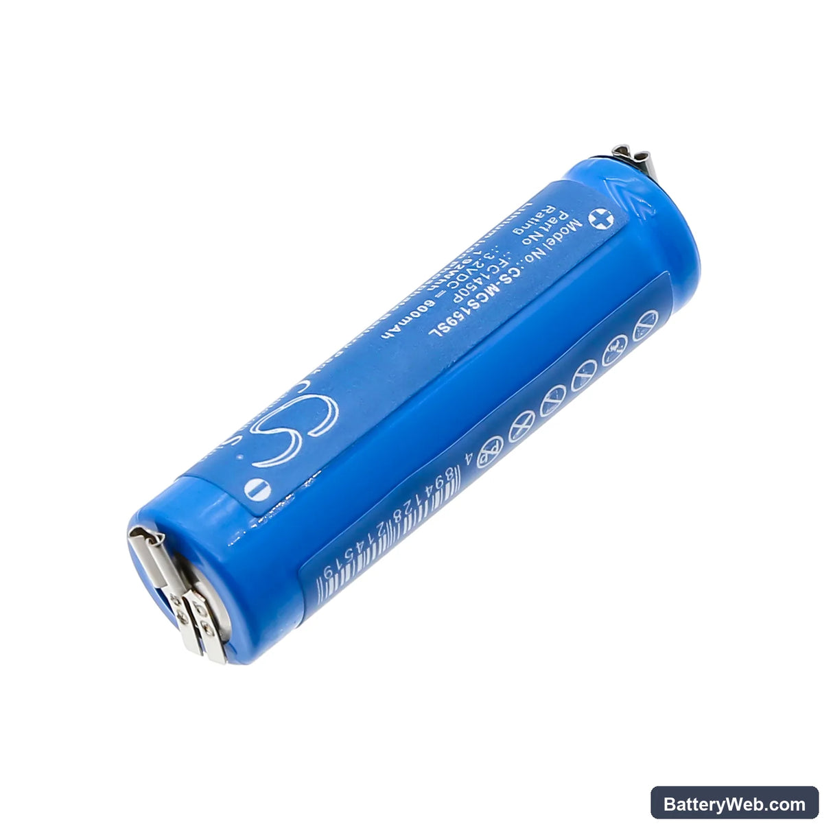 Moser ChromStyle 1584 Li pro mini Replacement Battery, 3.2V, 600mAh, LiFePO4 2