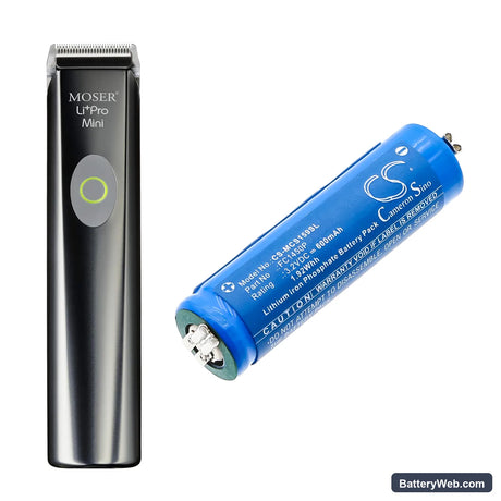 Moser ChromStyle 1584 Li pro mini Replacement Battery, 3.2V, 600mAh, LiFePO4 4