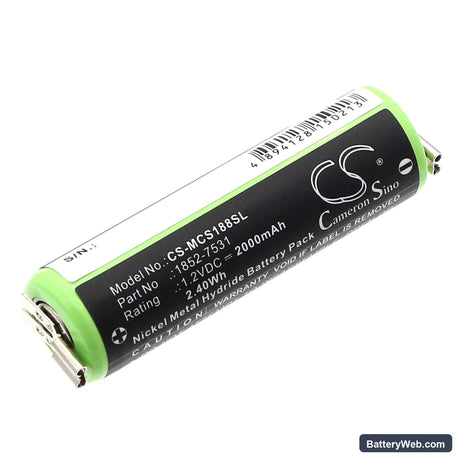 Wella Xpert HS50 Replacement Battery, 1.2V, 2000mAh, Ni-MH 1