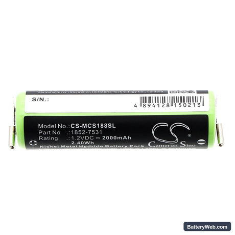 Wella Xpert HS50 Replacement Battery, 1.2V, 2000mAh, Ni-MH 3