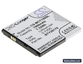 Mobistel Cynus T1 Replacement Battery, 3.7V, 1980mAh, Li-ion 1