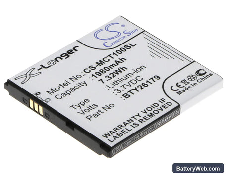Mobistel Cynus T1 Replacement Battery, 3.7V, 1980mAh, Li-ion 1