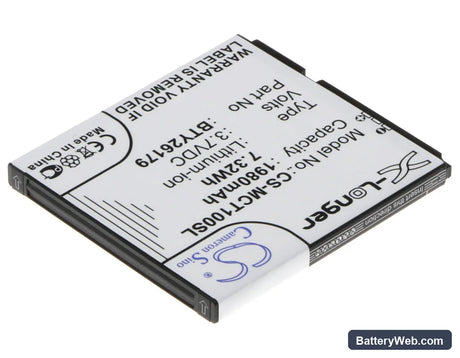 Mobistel Cynus T1 Replacement Battery, 3.7V, 1980mAh, Li-ion 2