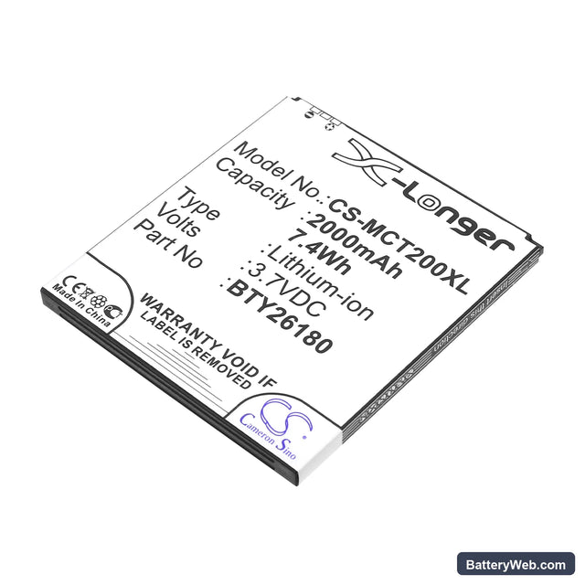 Mobistel Cynus T2 Replacement Battery, 3.7V, 2000mAh, Li-ion 1