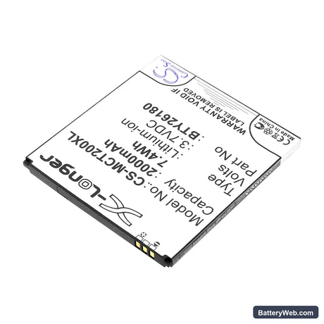 Mobistel Cynus T2 Replacement Battery, 3.7V, 2000mAh, Li-ion 2