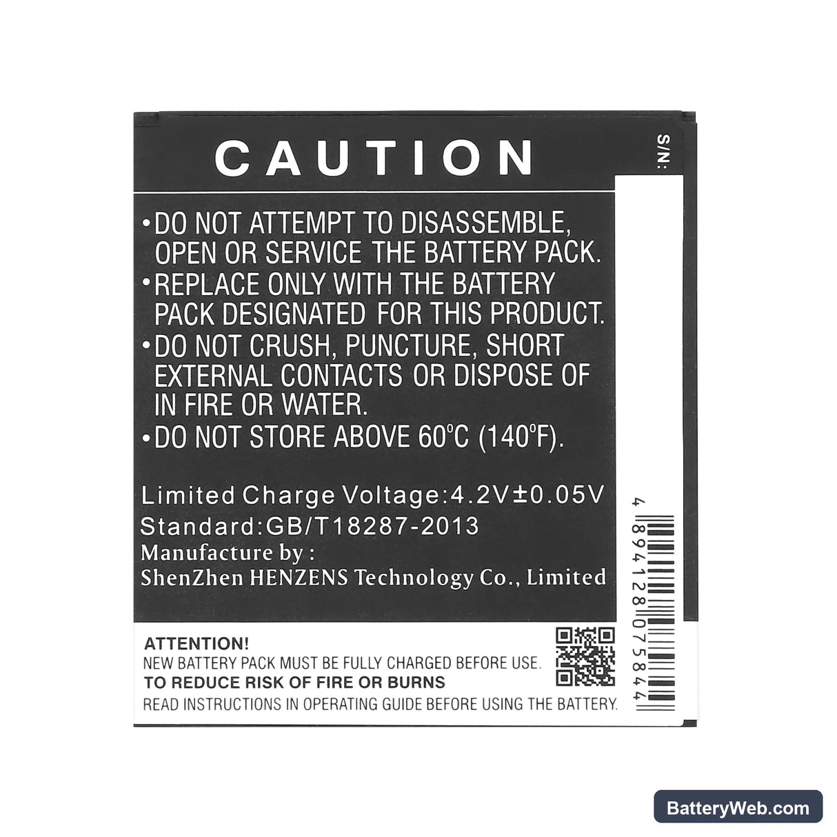 Mobistel Cynus T2 Replacement Battery, 3.7V, 2000mAh, Li-ion 4