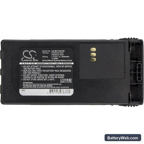 Motorola CT150 Replacement Battery, 7.5V, 1800mAh, Ni-MH 5