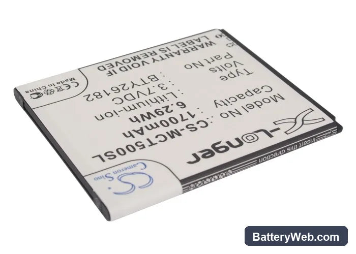 MyPhone A919i Dual Replacement Battery, 3.7V, 1700mAh, Li-ion 2