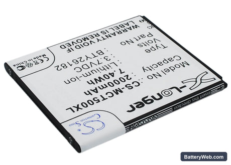 Mobistel Cynus T5 Replacement Battery, 3.7V, 2000mAh, Li-ion 3