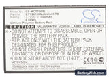 Mobistel Cynus T7 Replacement Battery, 3.7V, 1800mAh, Li-Polymer 5