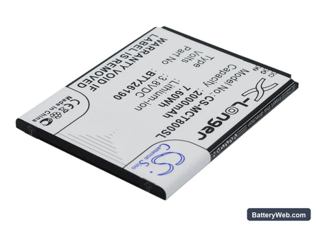Mobistel Cynus T8 Replacement Battery, 3.8V, 2000mAh, Li-ion 3