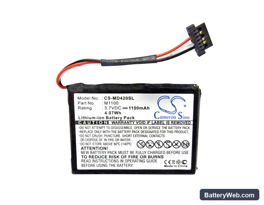 Medion GoPal E4240 Replacement Battery, 3.7V, 1100mAh, Li-ion 5
