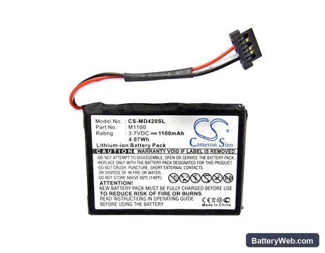 Medion GoPal E4240 Replacement Battery, 3.7V, 1100mAh, Li-ion 5