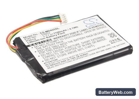 Medion GoPal P4425 Replacement Battery, 3.7V, 1100mAh, Li-ion 1