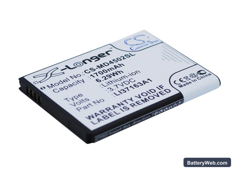 Medion Life E4502 Replacement Battery, 3.7V, 1700mAh, Li-ion 2