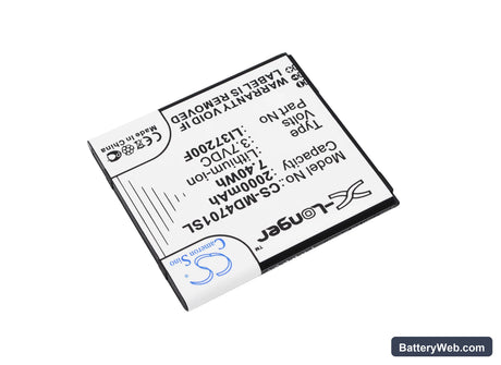 Medion Life X4701 Replacement Battery, 3.7V, 2000mAh, Li-ion 2