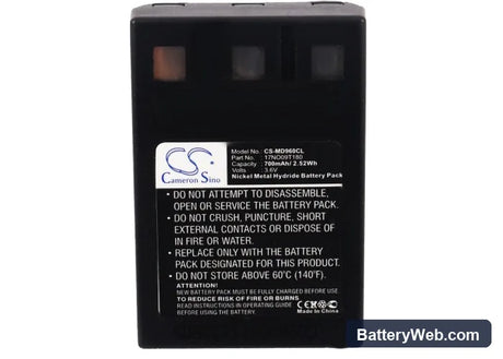 TCM 68143 Replacement Battery, 3.6V, 700mAh, Ni-MH 6