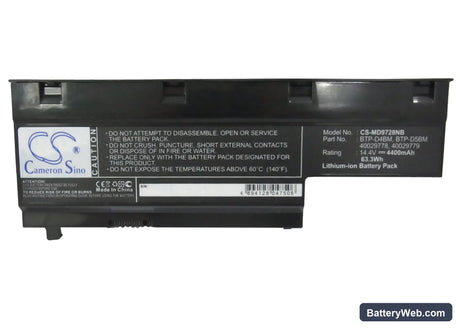 Medion MD97860 Replacement Battery, 14.4V, 4400mAh, Li-ion 5