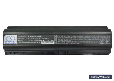 Medion MD96442 Replacement Battery, 10.8V, 6600mAh, Li-ion 5