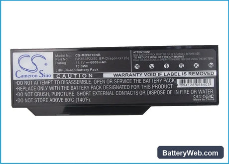 Packard Bell EasyNote W1000 Replacement Battery, 11.1V, 6600mAh, Li-ion 5