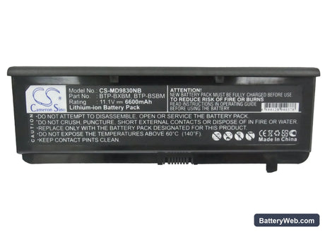Medion MD96290 Replacement Battery, 11.1V, 6600mAh, Li-ion 5