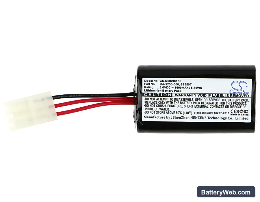 Modicon 984A Replacement Battery, 3.6V, 1600mAh, Li-ion 5